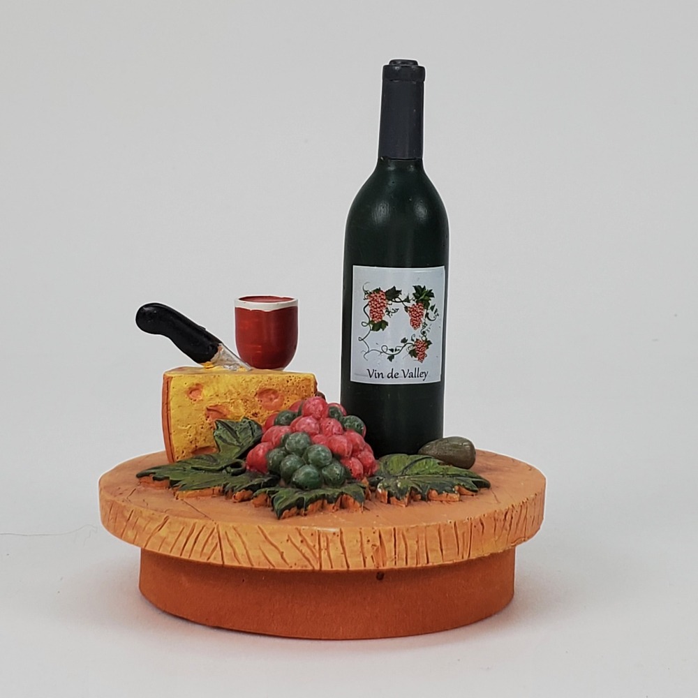 Yankee Candle Jar Topper Wine Cheese Vin de Valley Grapes Resin Decor 1302488
